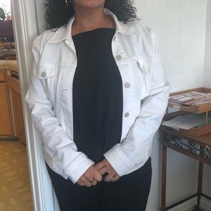 Levi’s white denim jacket